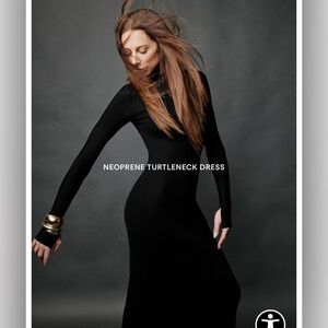 Commando x Jennifer Fisher Neoprene Turtleneck Dress